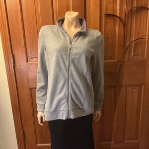 Croft and Barrow Gray Zip-Up sweatshirt jersey Jacket.